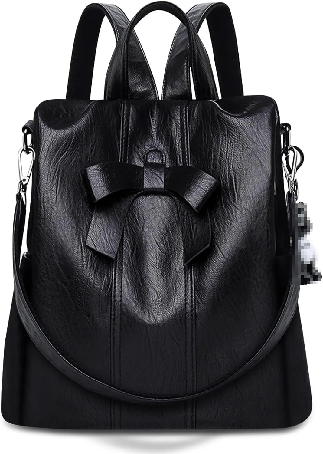 HUA ANGEL Women's Leather Backpack Purse Anti-Theft Daypacks for Travel College Office Shopping Carry on Bags Everyday Use