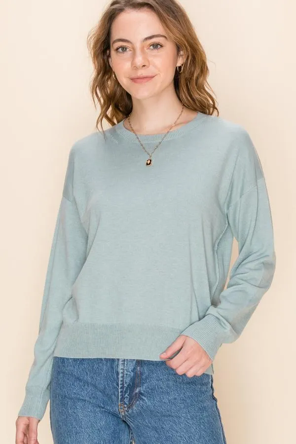 Hyfve Cashmere Blend Crew Neck Sweaters- 2 Colors