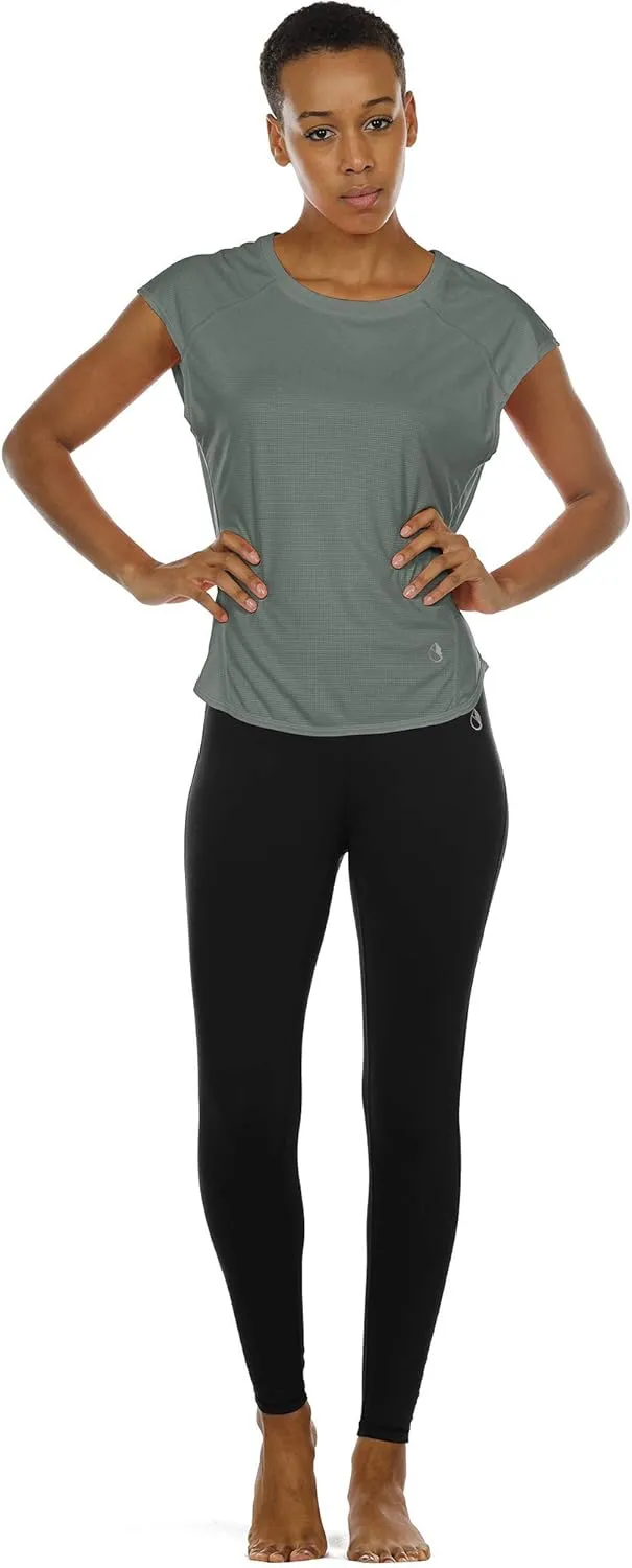 icyzone Workout T-Shirt for Women - Fitness Gym Yoga Running Exercise Cap Sleeves Tops