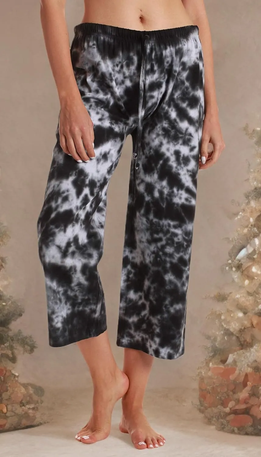 Just Love Women Tie Dye Pajama Capri Pants