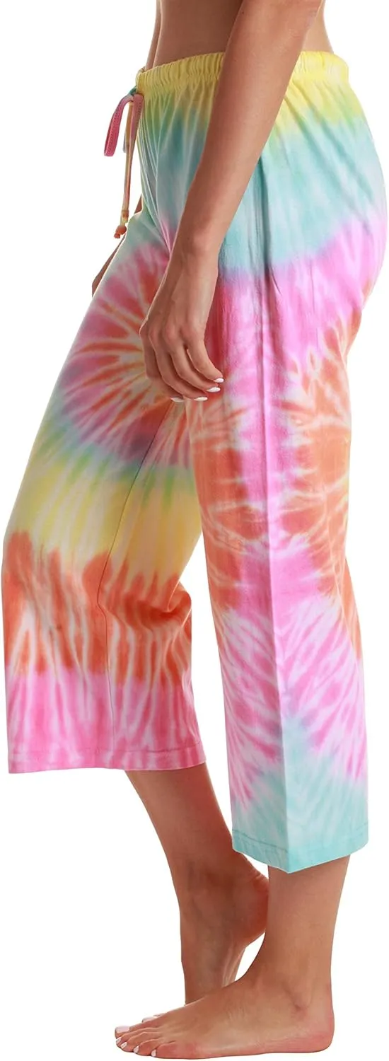 Just Love Women Tie Dye Pajama Capri Pants