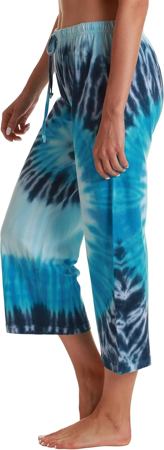 Just Love Women Tie Dye Pajama Capri Pants