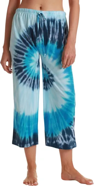 Just Love Women Tie Dye Pajama Capri Pants