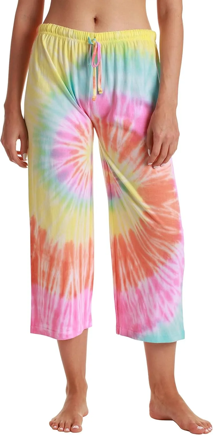 Just Love Women Tie Dye Pajama Capri Pants