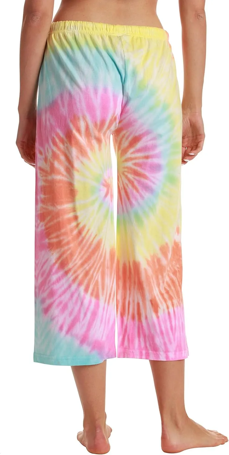 Just Love Women Tie Dye Pajama Capri Pants
