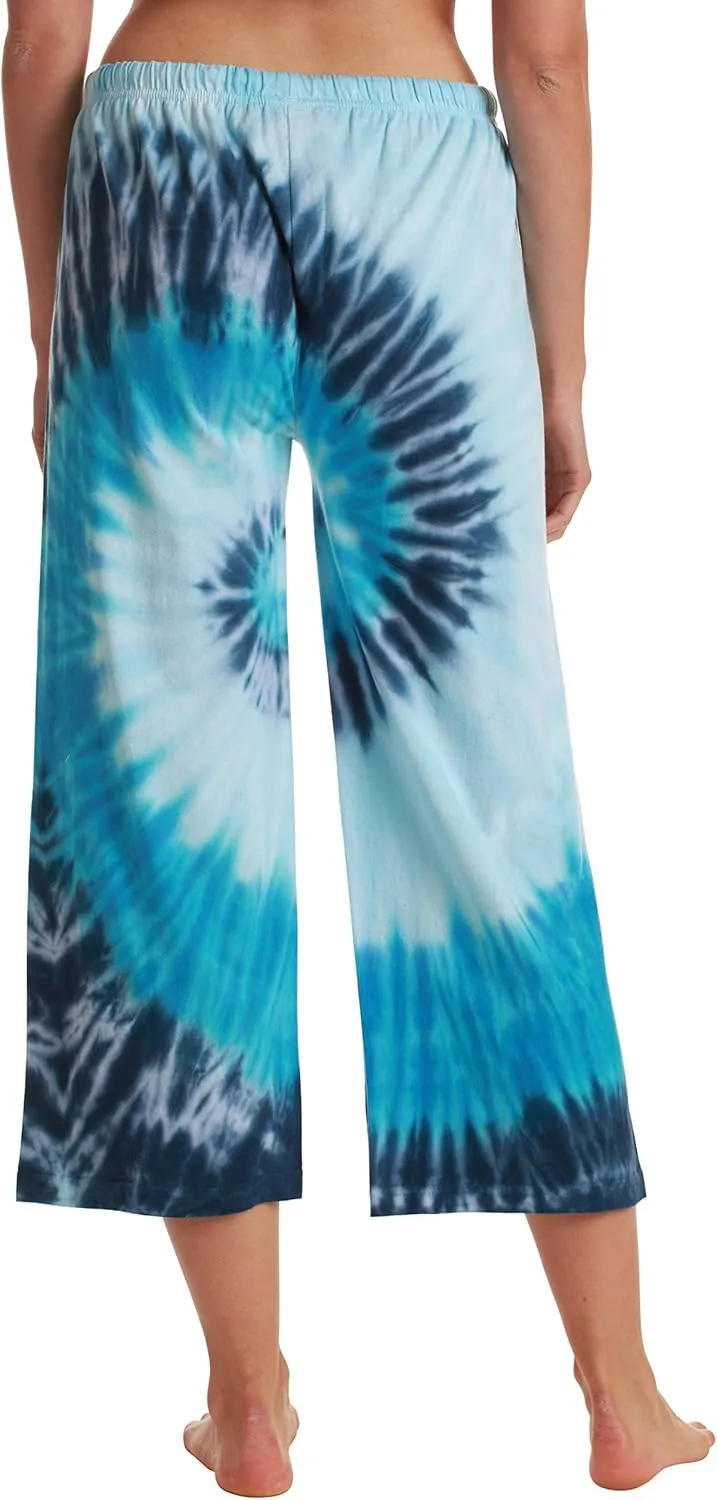 Just Love Women Tie Dye Pajama Capri Pants