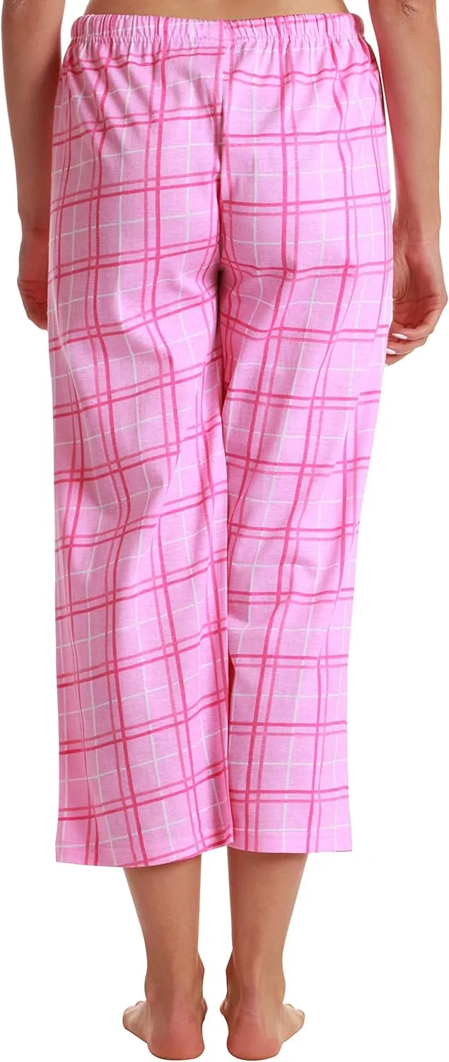 Just Love Womens Pajama Plaid Capri Pants Sleepwear