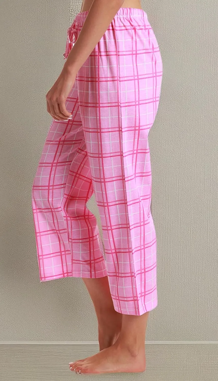 Just Love Womens Pajama Plaid Capri Pants Sleepwear