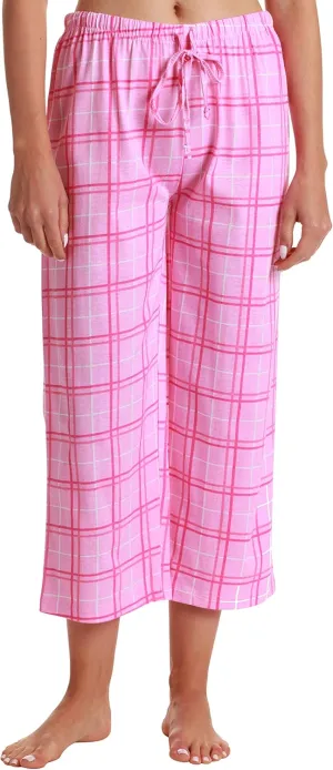 Just Love Womens Pajama Plaid Capri Pants Sleepwear