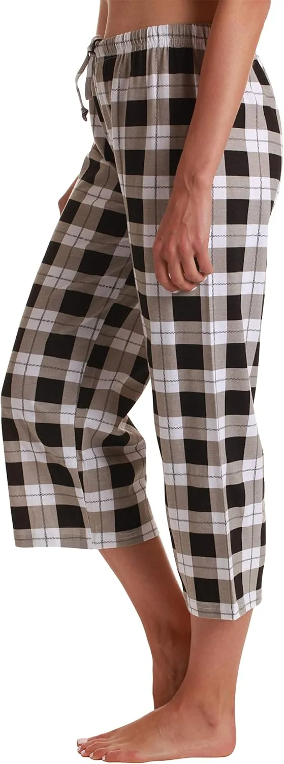 Just Love Womens Pajama Plaid Capri Pants Sleepwear