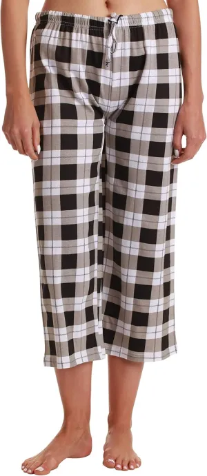 Just Love Womens Pajama Plaid Capri Pants Sleepwear