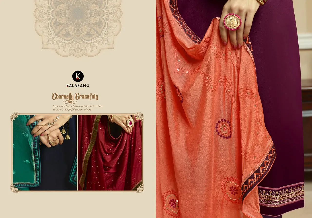 Kalarang Cristy Vol Cotton Dress Collection With Sequence Work Dupatta