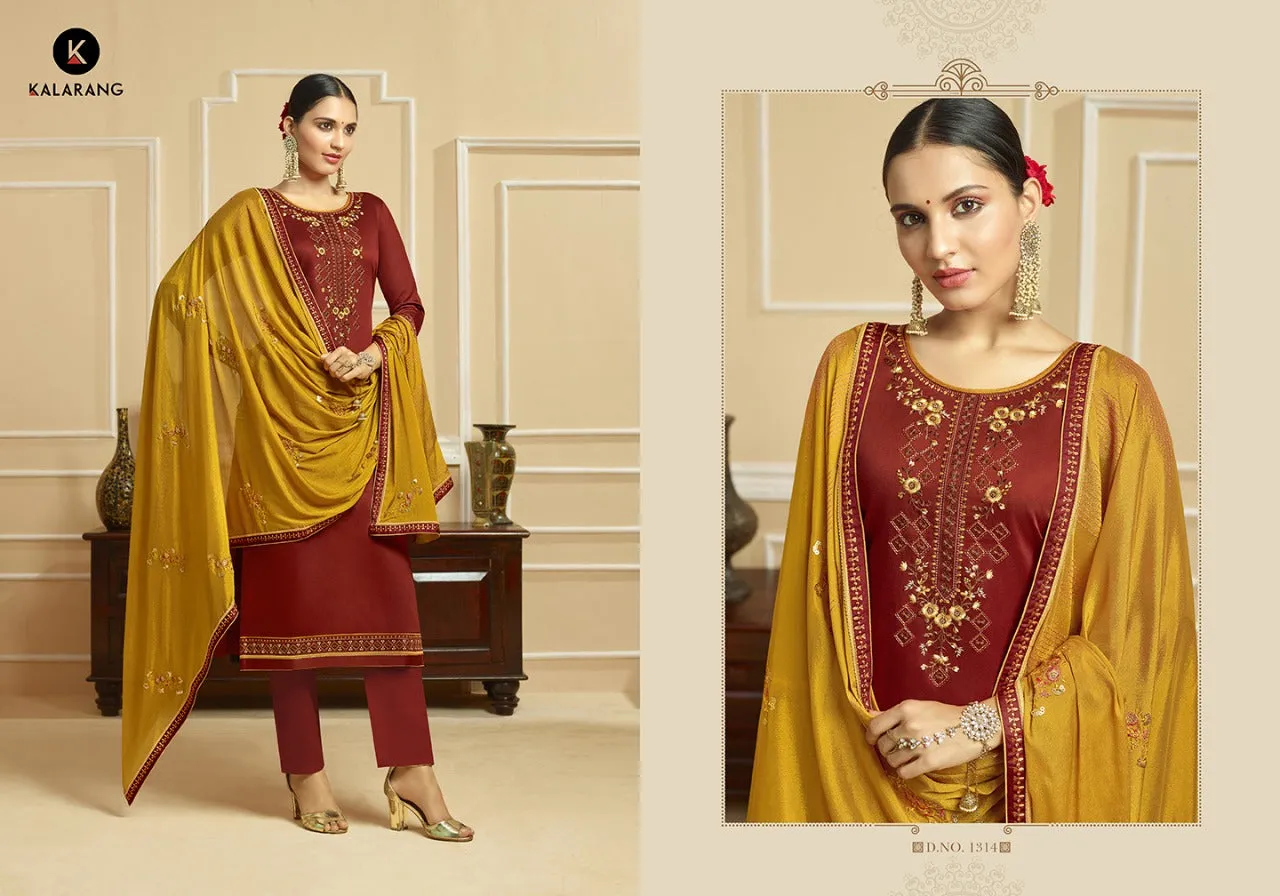 Kalarang Cristy Vol Cotton Dress Collection With Sequence Work Dupatta