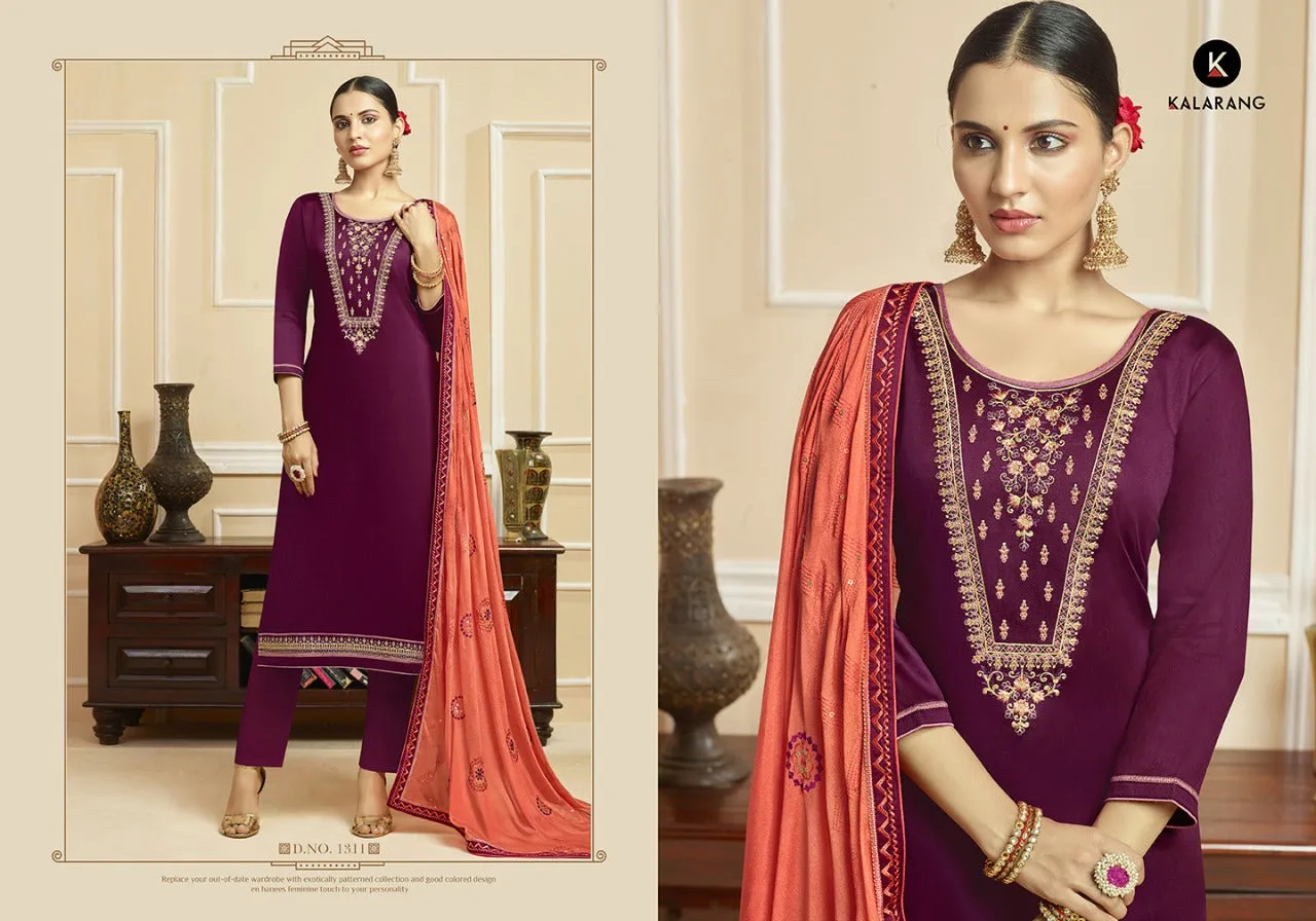 Kalarang Cristy Vol Cotton Dress Collection With Sequence Work Dupatta
