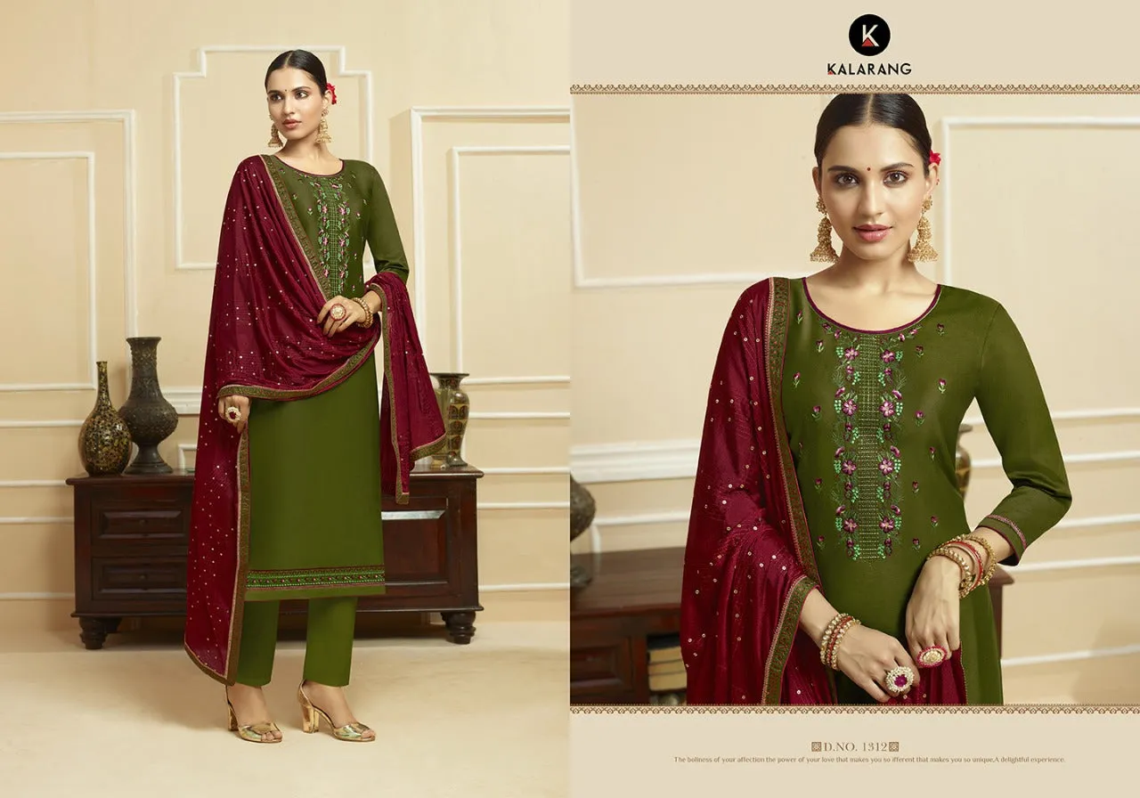 Kalarang Cristy Vol Cotton Dress Collection With Sequence Work Dupatta