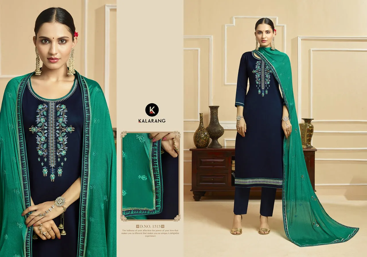 Kalarang Cristy Vol Cotton Dress Collection With Sequence Work Dupatta