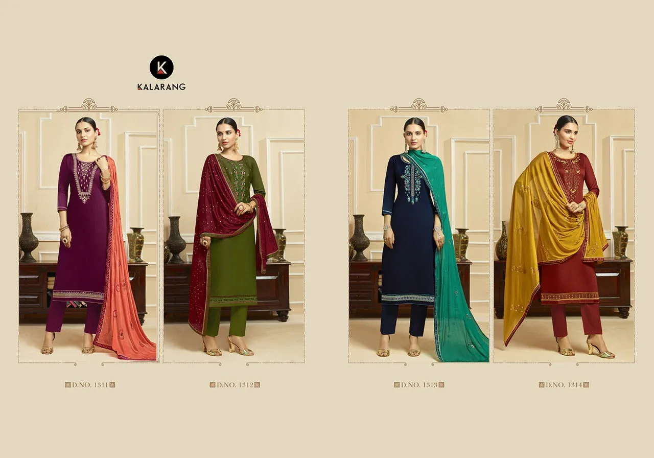 Kalarang Cristy Vol Cotton Dress Collection With Sequence Work Dupatta