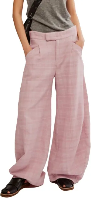 Kedera Women Vintage Tartan Plaid Print Wide Leg Pants High Waisted Baggy Trousers Casual Business Work Slacks