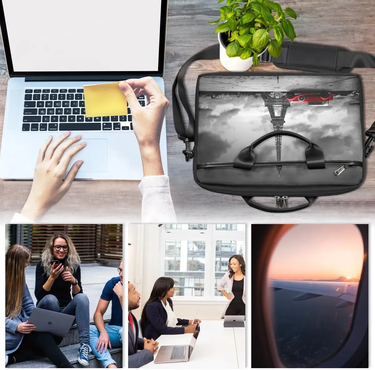 Laptop Shoulder Bag for 13-15 Inch Waterproof Laptop Sleeve Case Bag Slim Computer Carry Case Computer Cases for Laptops
