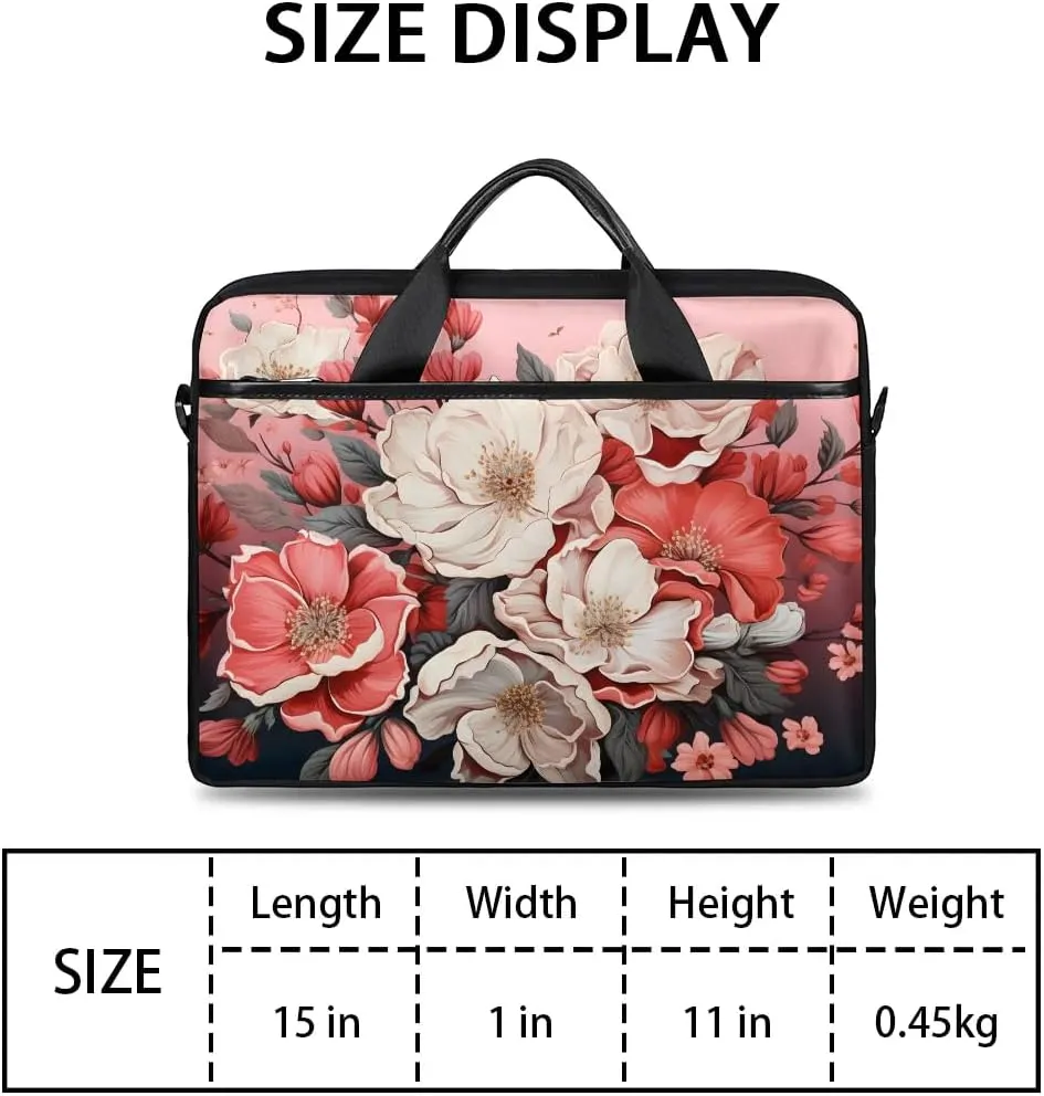 Laptop Shoulder Bag for 13-15 Inch Waterproof Laptop Sleeve Case Bag Slim Computer Carry Case Computer Cases for Laptops