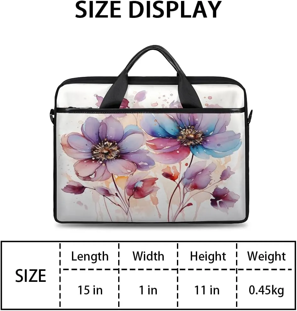 Laptop Shoulder Bag for 13-15 Inch Waterproof Laptop Sleeve Case Bag Slim Computer Carry Case Computer Cases for Laptops