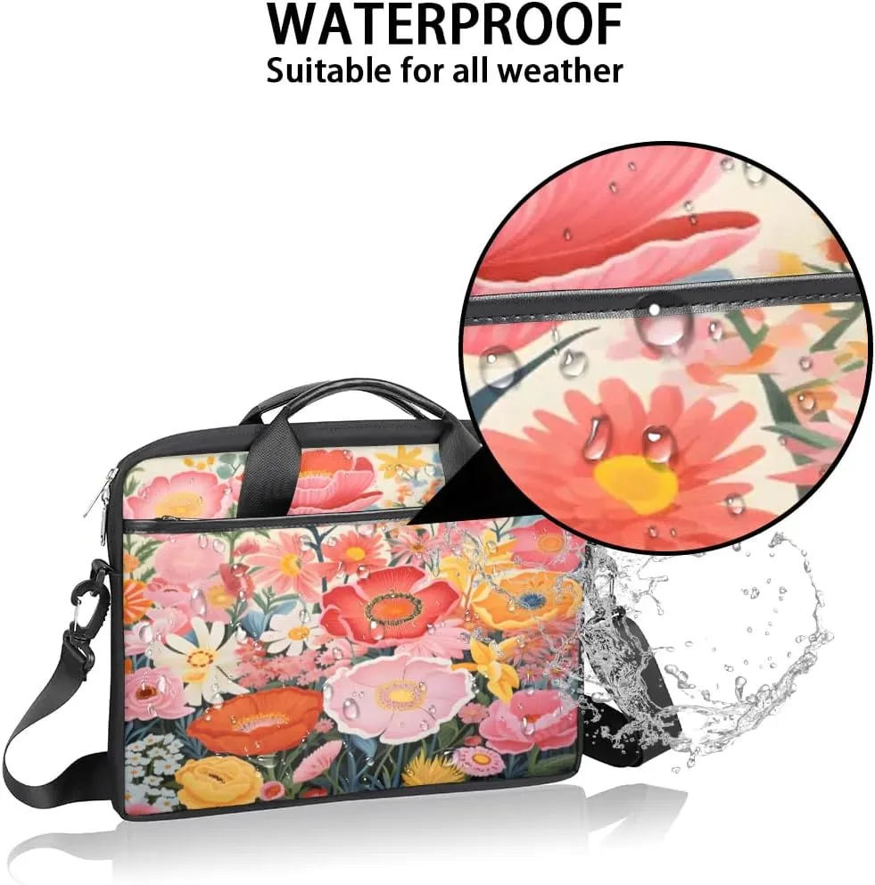 Laptop Shoulder Bag for 13-15 Inch Waterproof Laptop Sleeve Case Bag Slim Computer Carry Case Computer Cases for Laptops