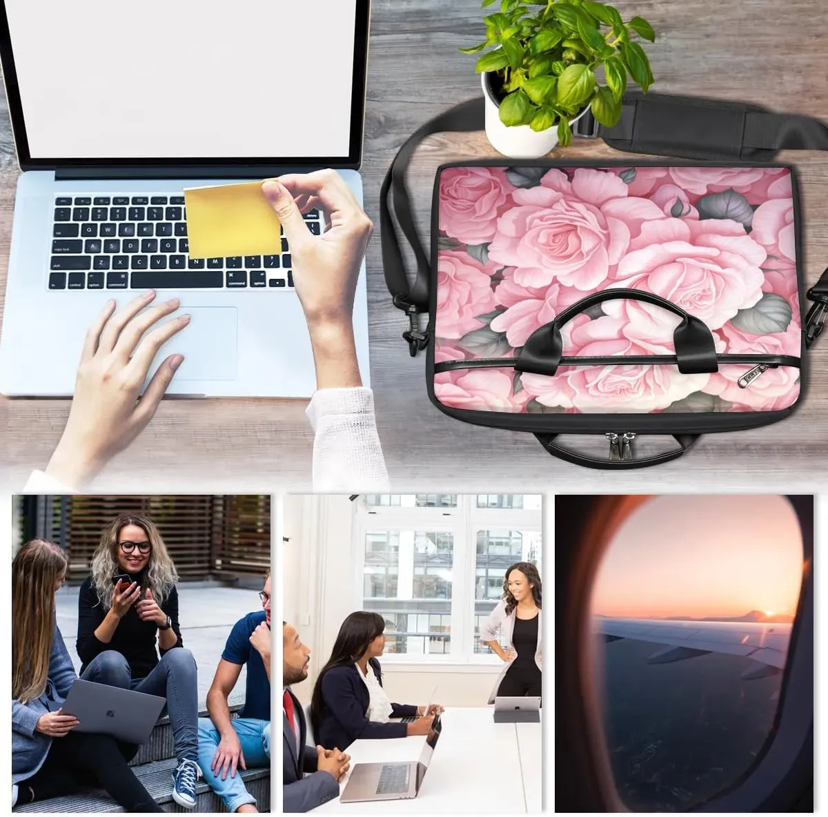 Laptop Shoulder Bag for 13-15 Inch Waterproof Laptop Sleeve Case Bag Slim Computer Carry Case Computer Cases for Laptops