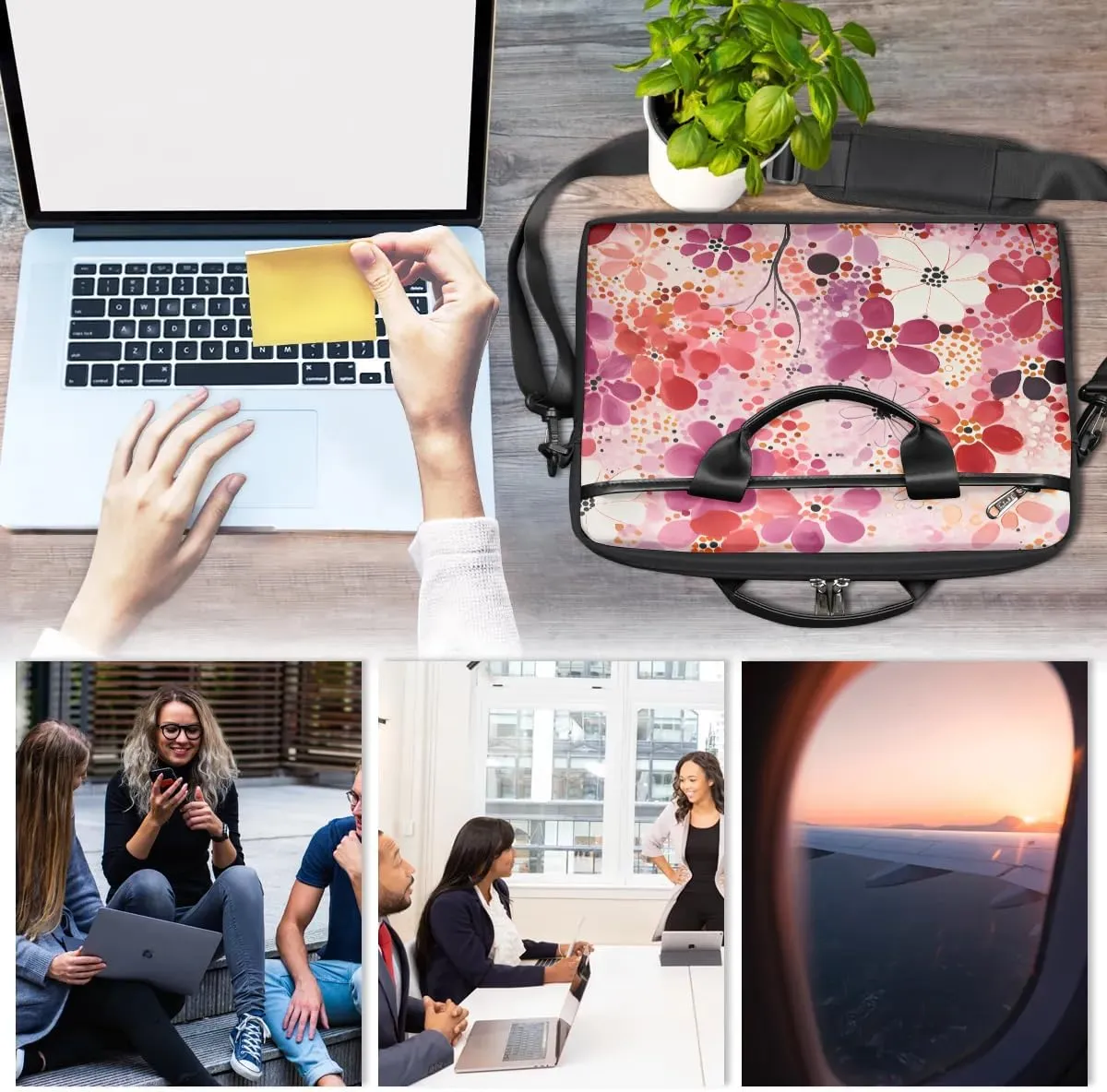 Laptop Shoulder Bag for 13-15 Inch Waterproof Laptop Sleeve Case Bag Slim Computer Carry Case Computer Cases for Laptops