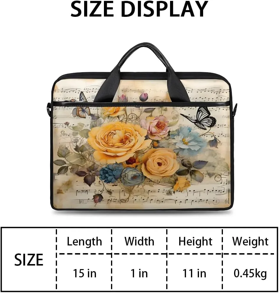 Laptop Shoulder Bag for 13-15 Inch Waterproof Laptop Sleeve Case Bag Slim Computer Carry Case Computer Cases for Laptops
