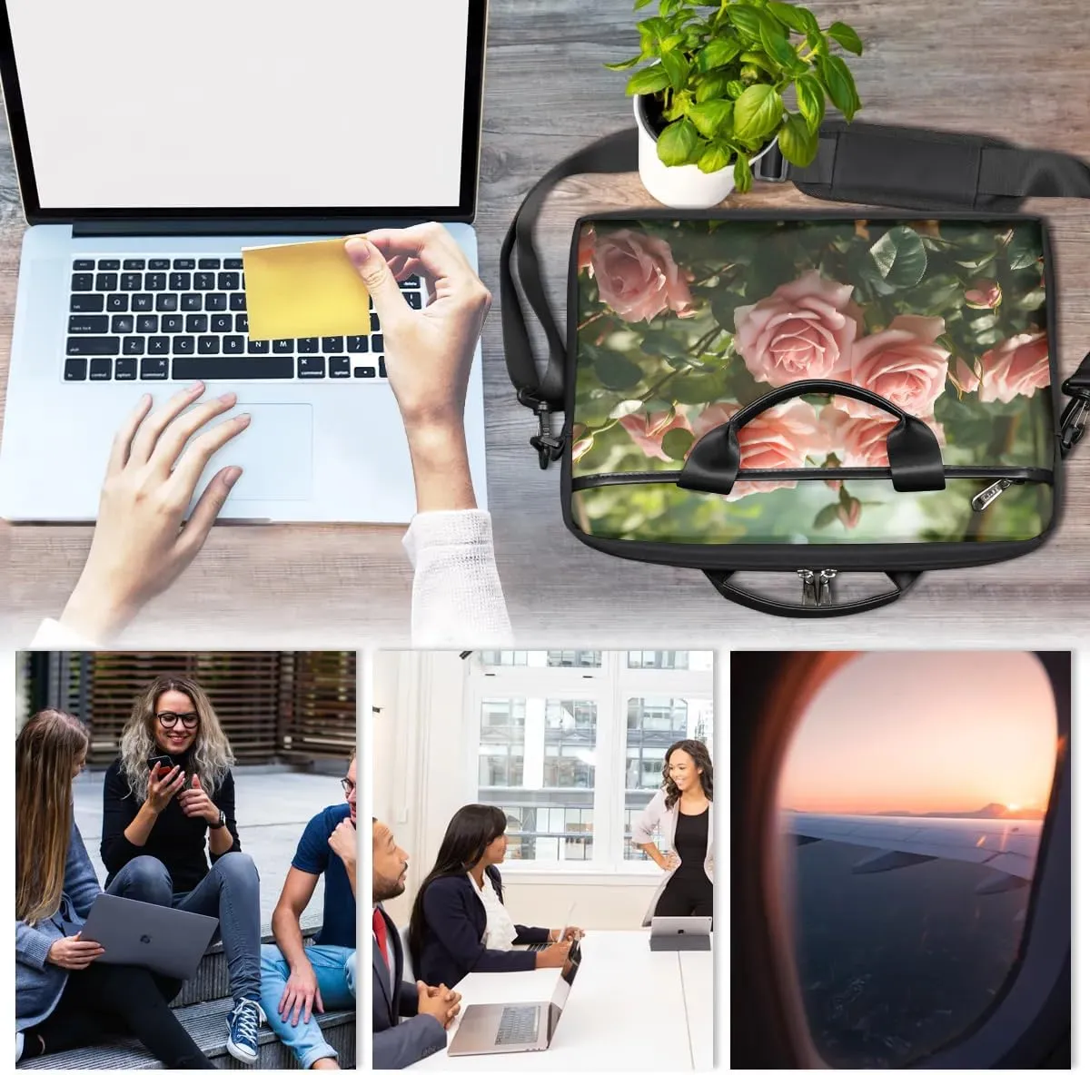 Laptop Shoulder Bag for 13-15 Inch Waterproof Laptop Sleeve Case Bag Slim Computer Carry Case Computer Cases for Laptops