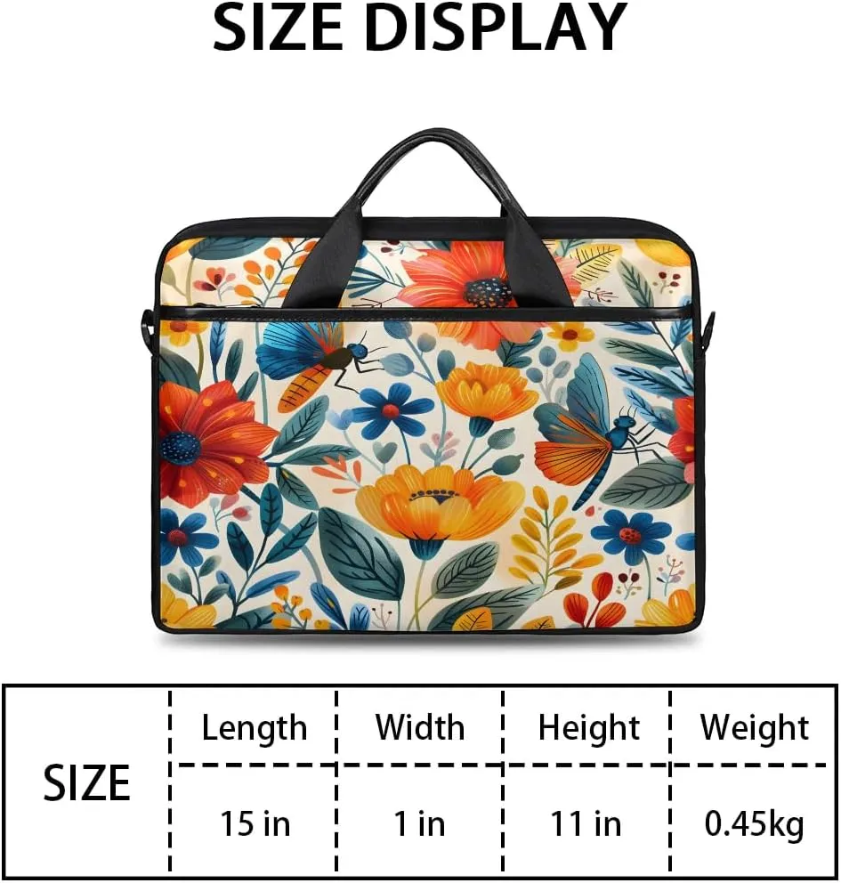 Laptop Shoulder Bag for 13-15 Inch Waterproof Laptop Sleeve Case Bag Slim Computer Carry Case Computer Cases for Laptops