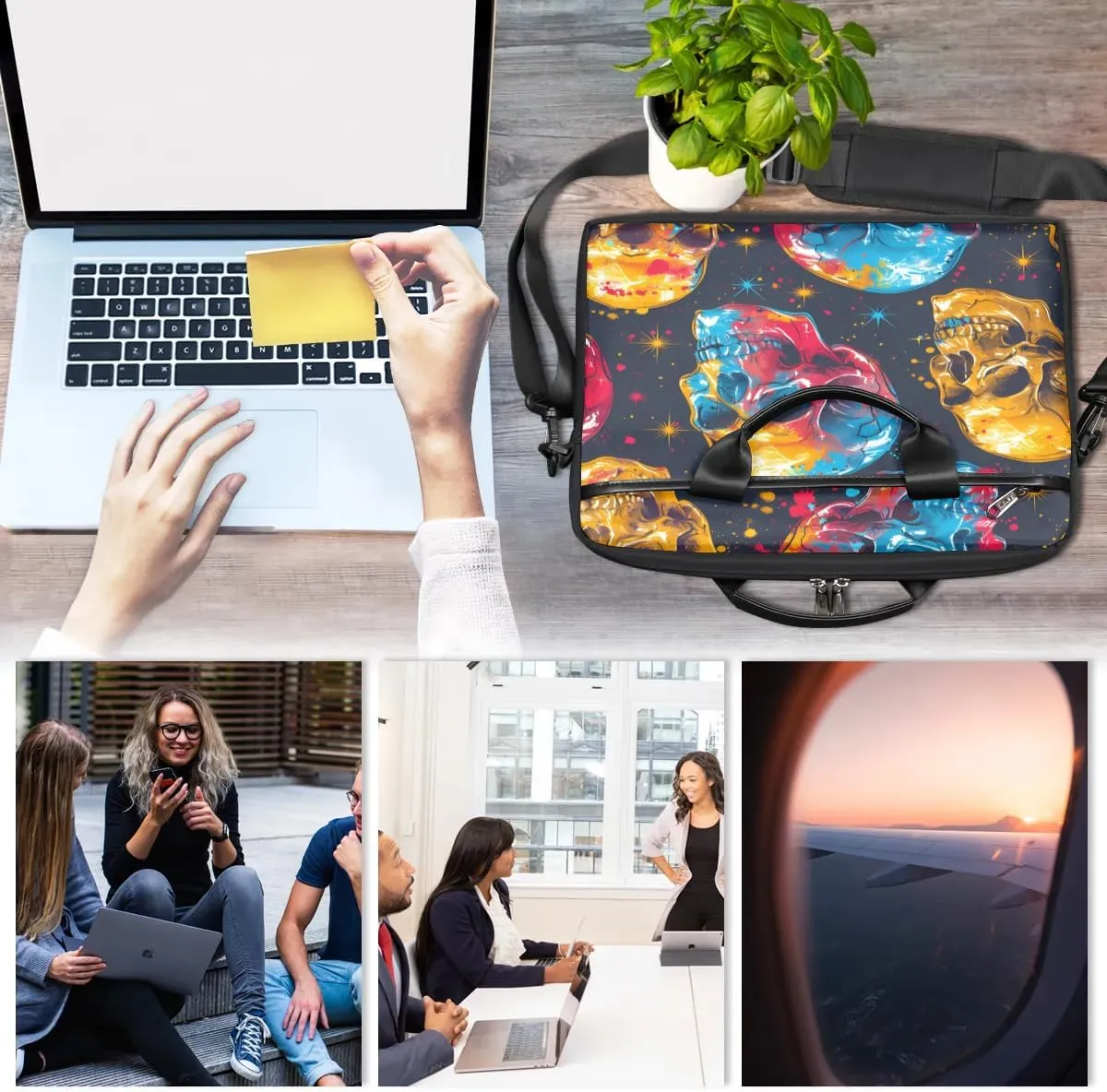 Laptop Shoulder Bag for 13-15 Inch Waterproof Laptop Sleeve Case Bag Slim Computer Carry Case Computer Cases for Laptops