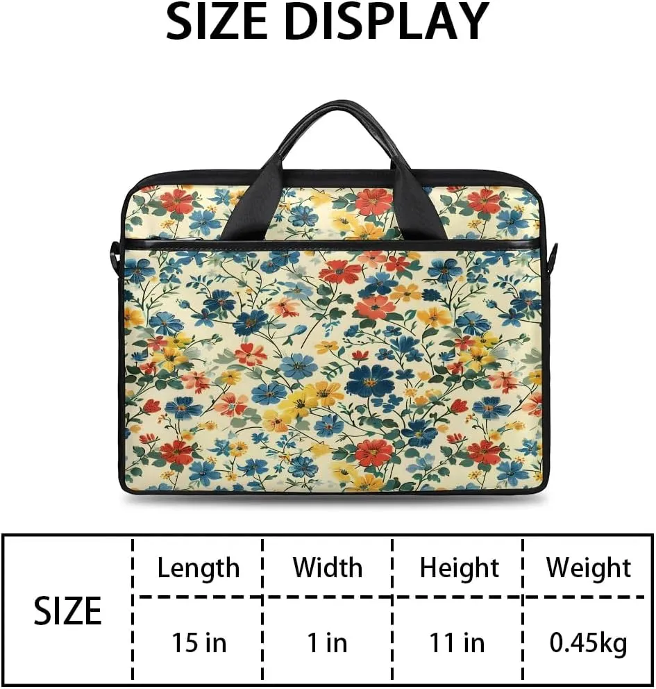 Laptop Shoulder Bag for 13-15 Inch Waterproof Laptop Sleeve Case Bag Slim Computer Carry Case Computer Cases for Laptops