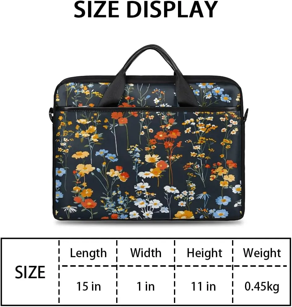 Laptop Shoulder Bag for 13-15 Inch Waterproof Laptop Sleeve Case Bag Slim Computer Carry Case Computer Cases for Laptops