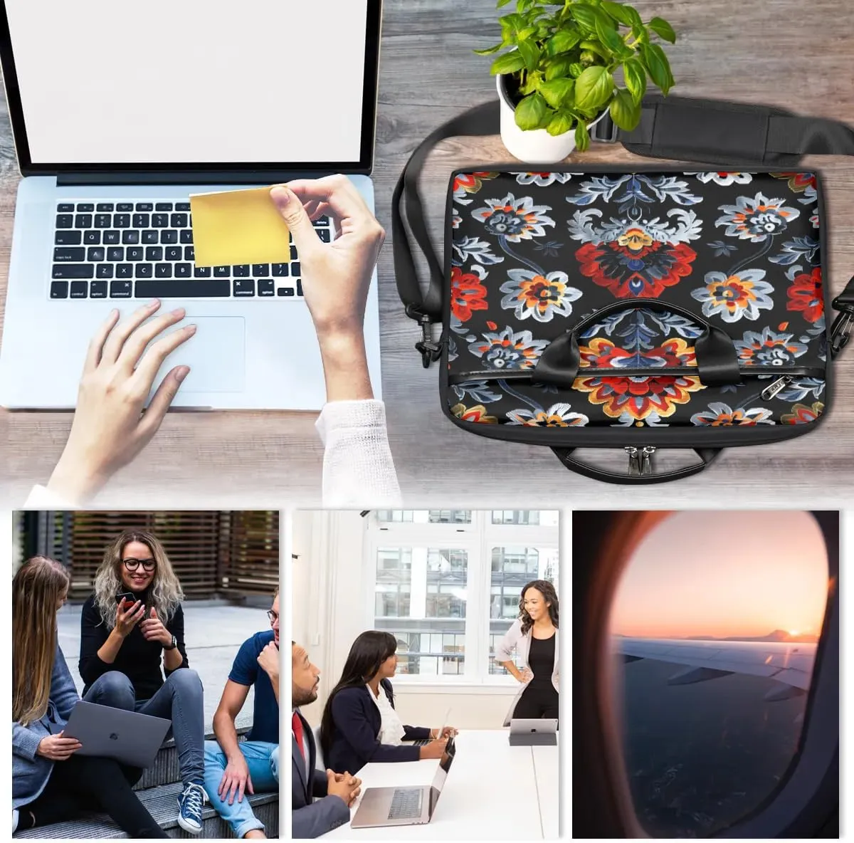 Laptop Shoulder Bag for 13-15 Inch Waterproof Laptop Sleeve Case Bag Slim Computer Carry Case Computer Cases for Laptops