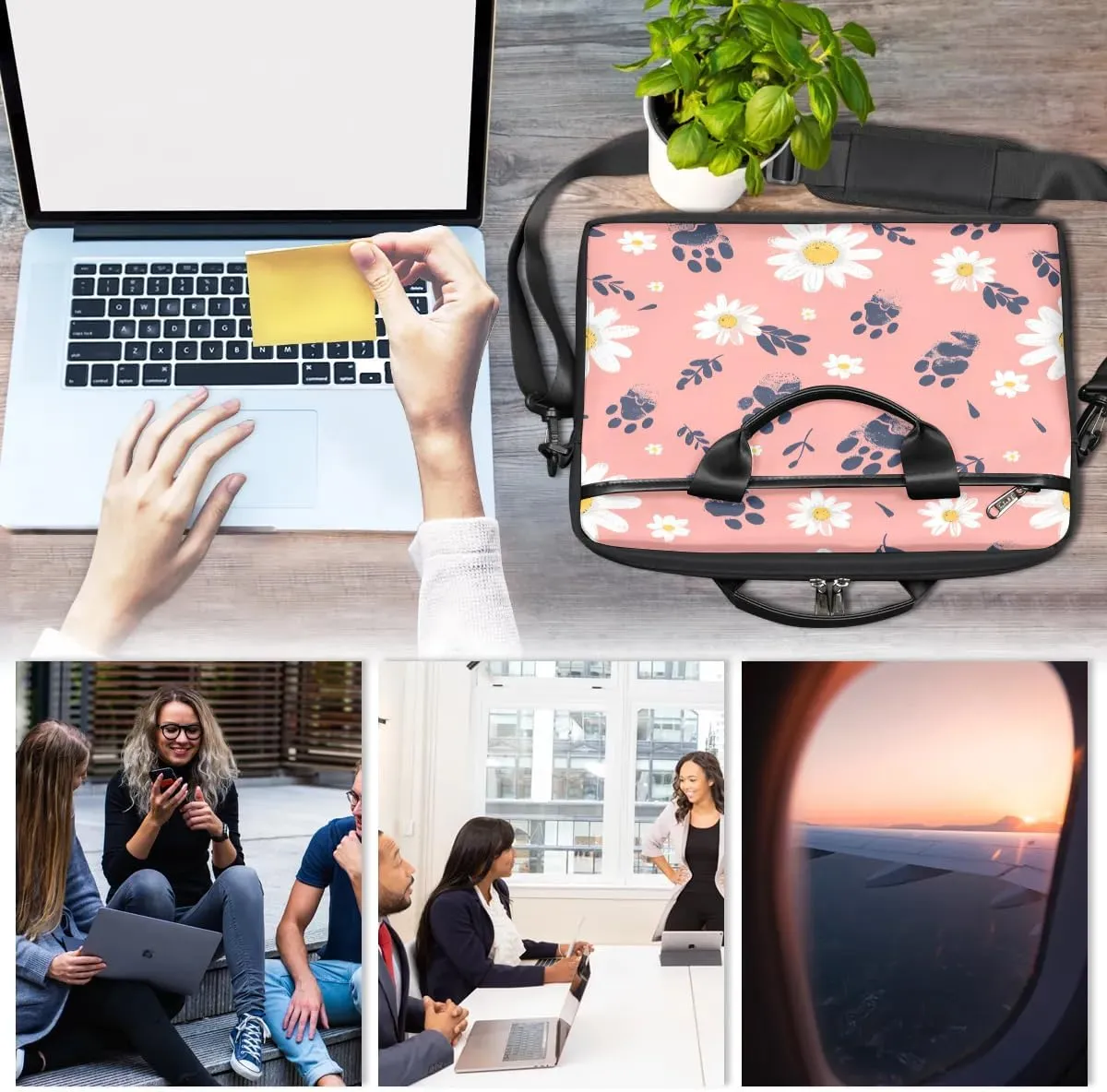 Laptop Shoulder Bag for 13-15 Inch Waterproof Laptop Sleeve Case Bag Slim Computer Carry Case Computer Cases for Laptops