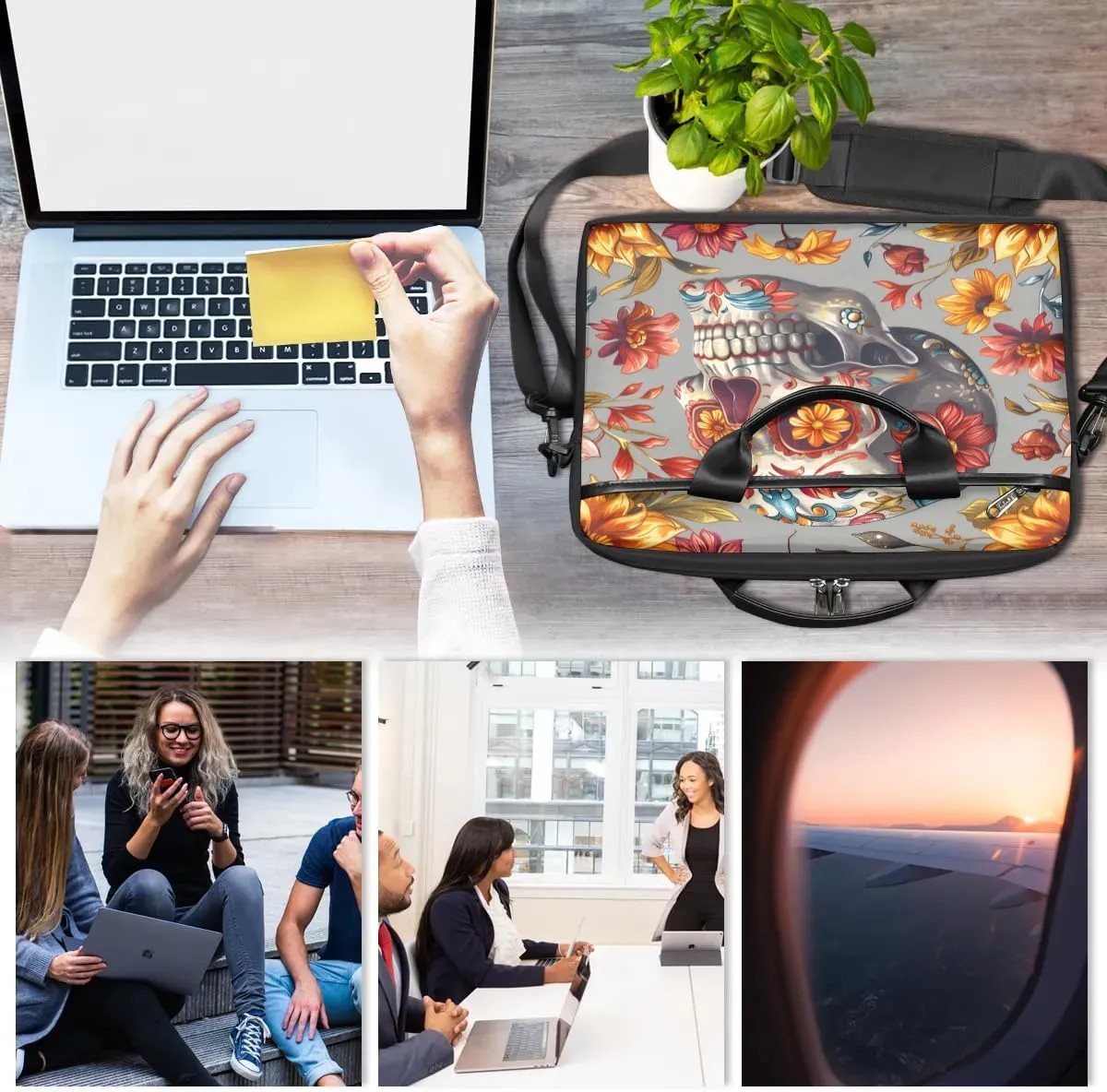 Laptop Shoulder Bag for 13-15 Inch Waterproof Laptop Sleeve Case Bag Slim Computer Carry Case Computer Cases for Laptops