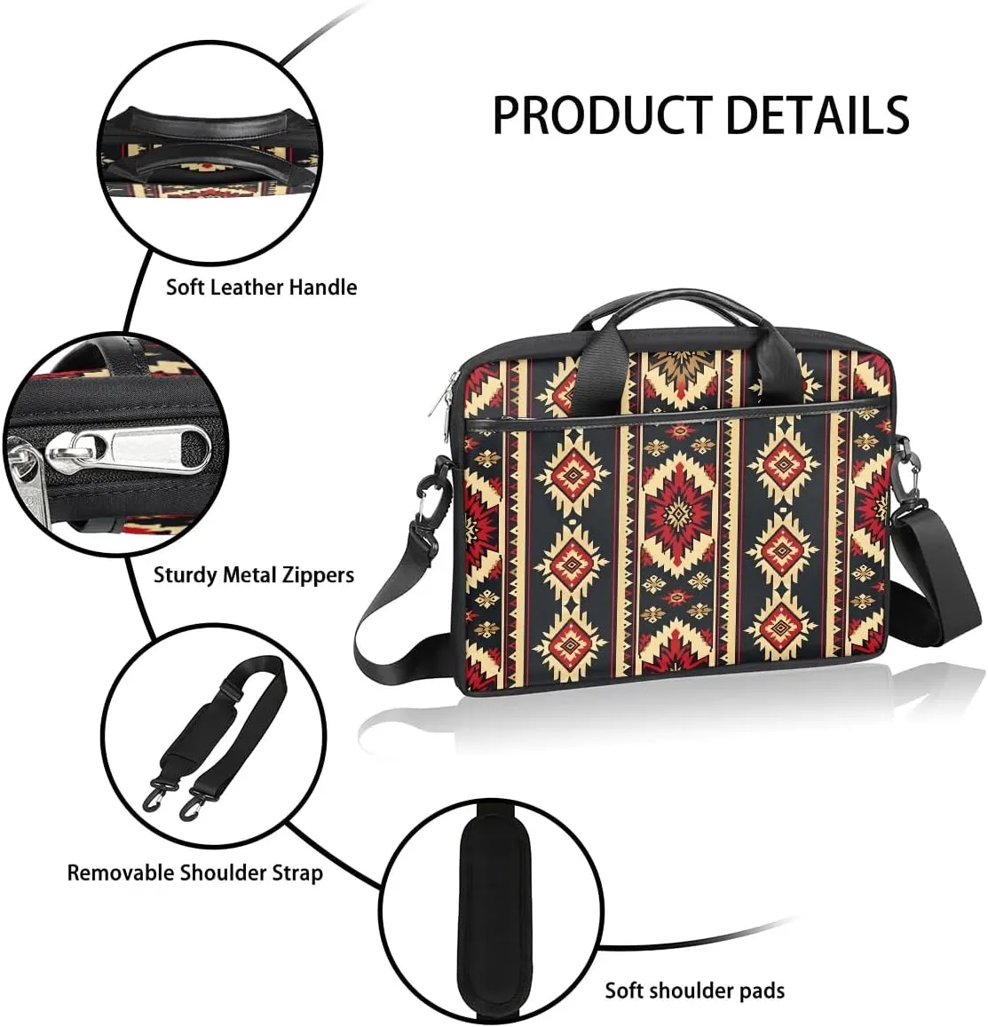 Laptop Shoulder Bag for 13-15 Inch Waterproof Laptop Sleeve Case Bag Slim Computer Carry Case Computer Cases for Laptops