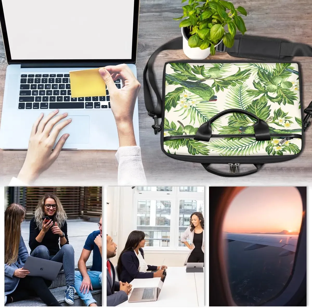 Laptop Shoulder Bag for 13-15 Inch Waterproof Laptop Sleeve Case Bag Slim Computer Carry Case Computer Cases for Laptops
