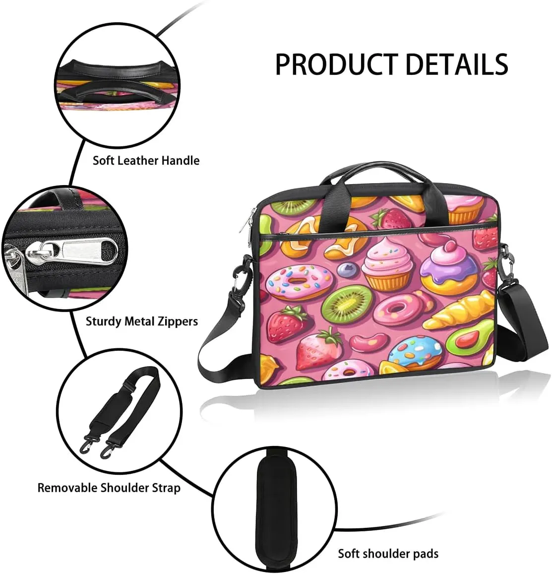 Laptop Shoulder Bag for 13-15 Inch Waterproof Laptop Sleeve Case Bag Slim Computer Carry Case Computer Cases for Laptops