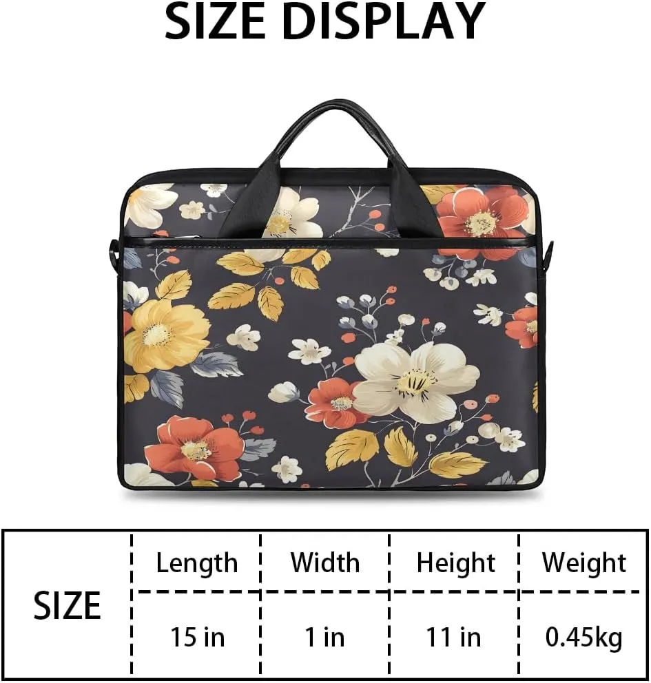 Laptop Shoulder Bag for 13-15 Inch Waterproof Laptop Sleeve Case Bag Slim Computer Carry Case Computer Cases for Laptops