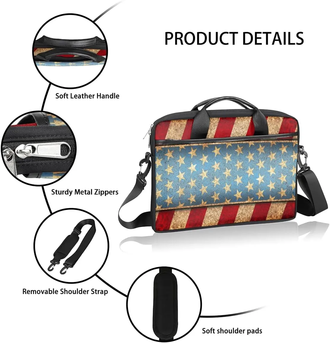 Laptop Shoulder Bag for 13-15 Inch Waterproof Laptop Sleeve Case Bag Slim Computer Carry Case Computer Cases for Laptops
