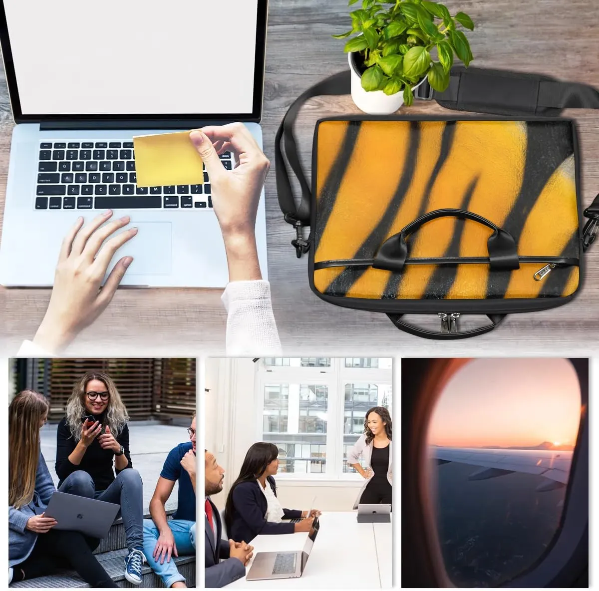 Laptop Shoulder Bag for 13-15 Inch Waterproof Laptop Sleeve Case Bag Slim Computer Carry Case Computer Cases for Laptops