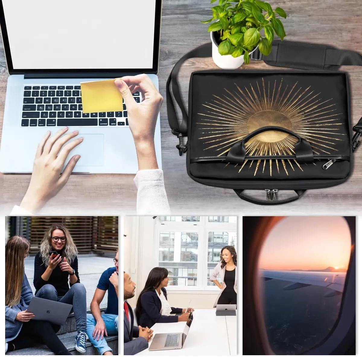 Laptop Shoulder Bag for 13-15 Inch Waterproof Laptop Sleeve Case Bag Slim Computer Carry Case Computer Cases for Laptops