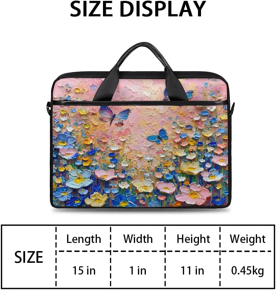 Laptop Shoulder Bag for 13-15 Inch Waterproof Laptop Sleeve Case Bag Slim Computer Carry Case Computer Cases for Laptops