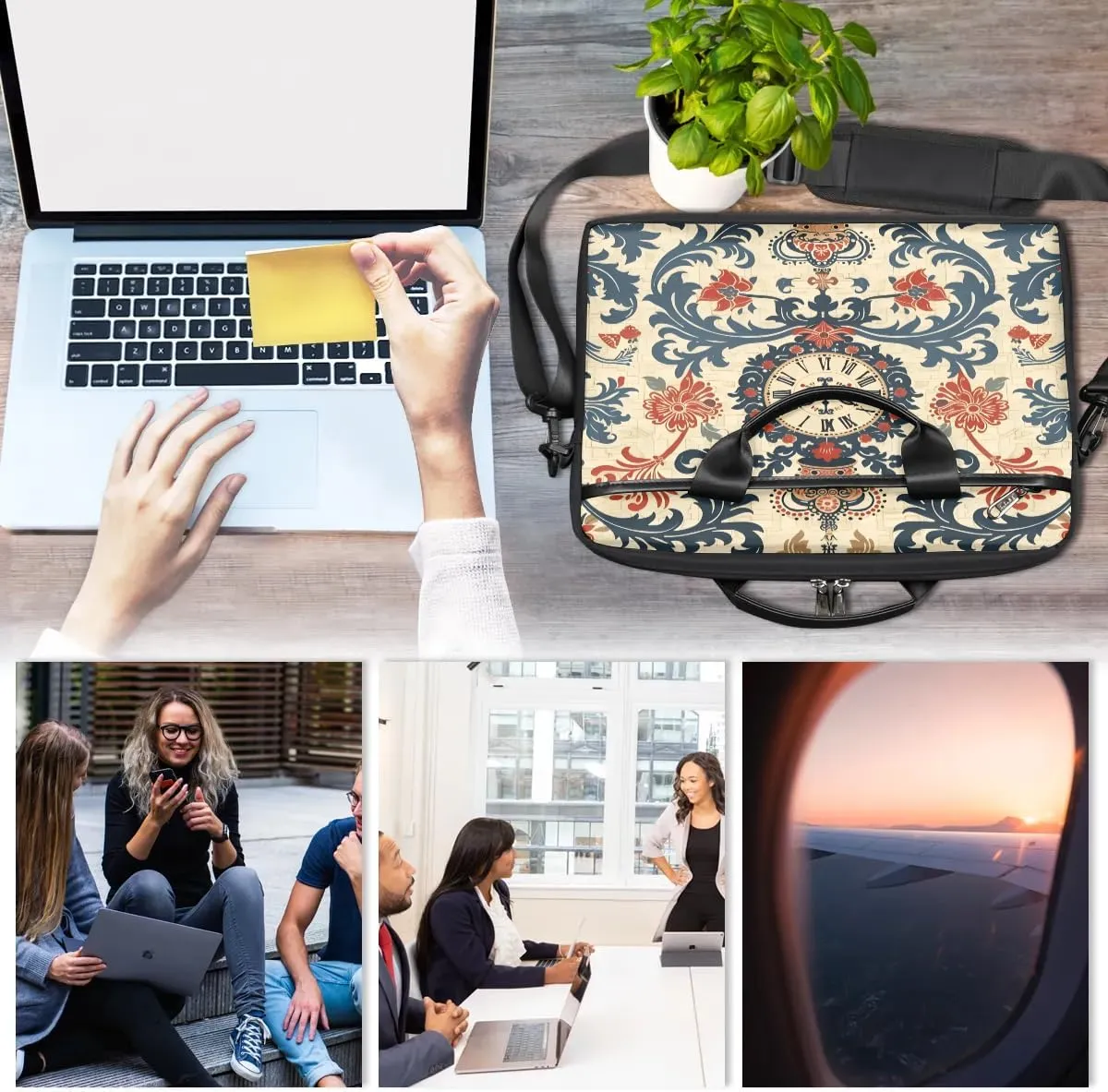 Laptop Shoulder Bag for 13-15 Inch Waterproof Laptop Sleeve Case Bag Slim Computer Carry Case Computer Cases for Laptops
