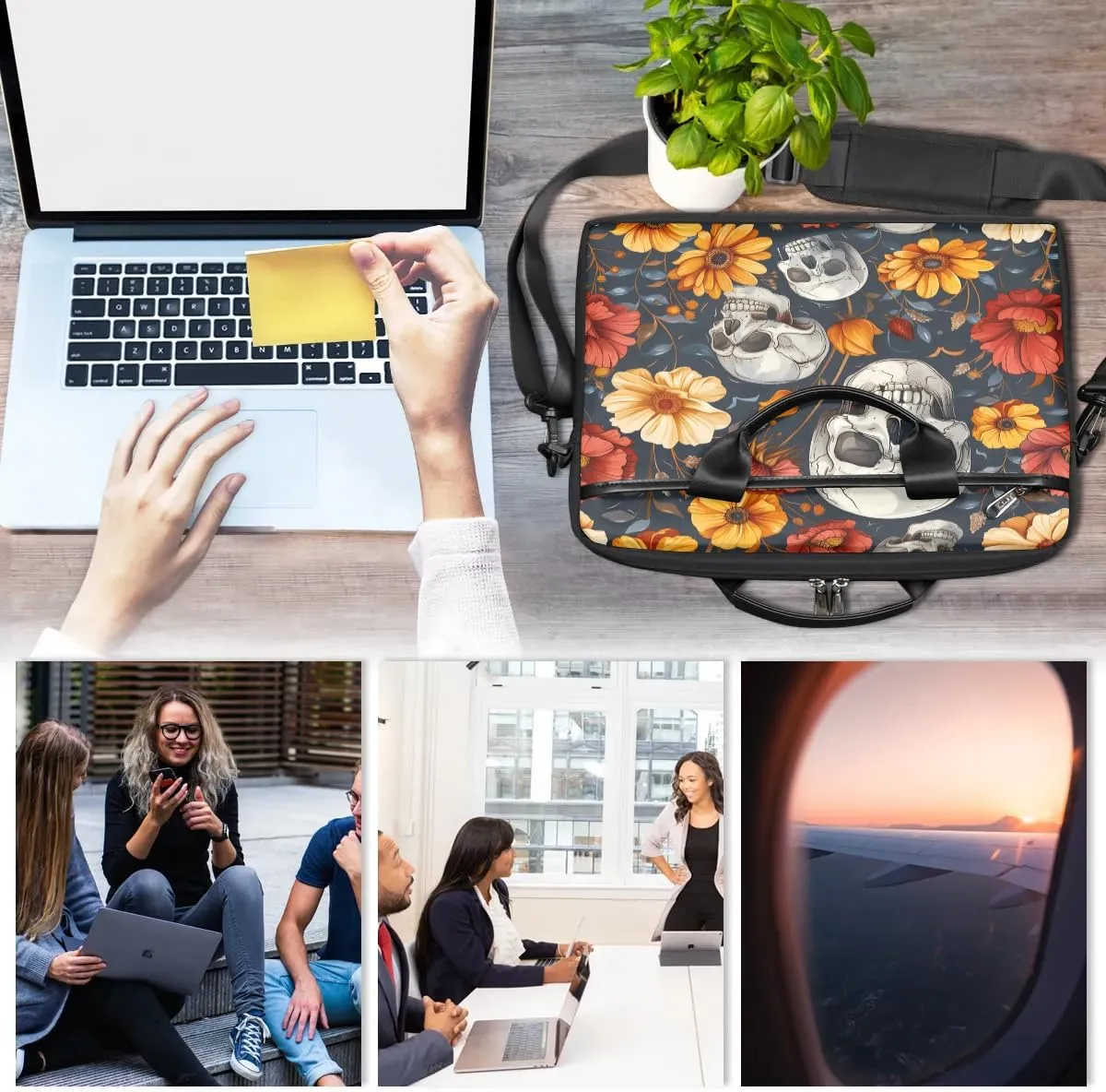 Laptop Shoulder Bag for 13-15 Inch Waterproof Laptop Sleeve Case Bag Slim Computer Carry Case Computer Cases for Laptops