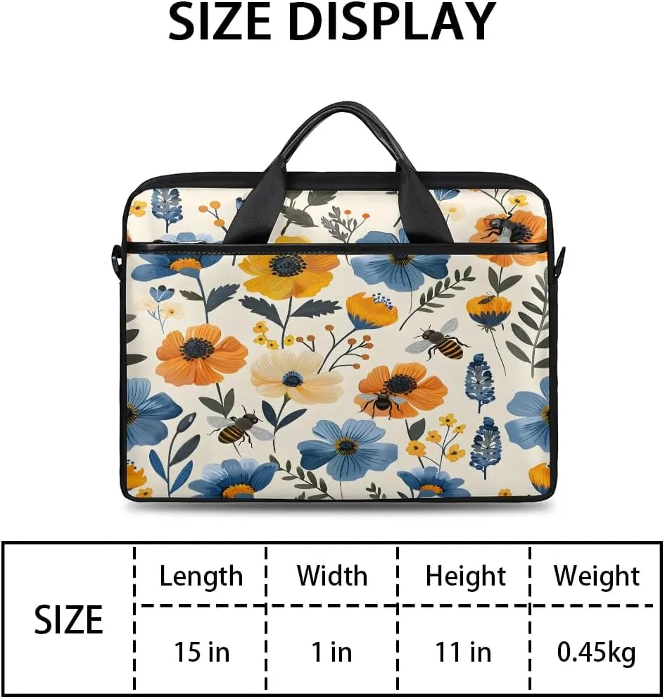 Laptop Shoulder Bag for 13-15 Inch Waterproof Laptop Sleeve Case Bag Slim Computer Carry Case Computer Cases for Laptops