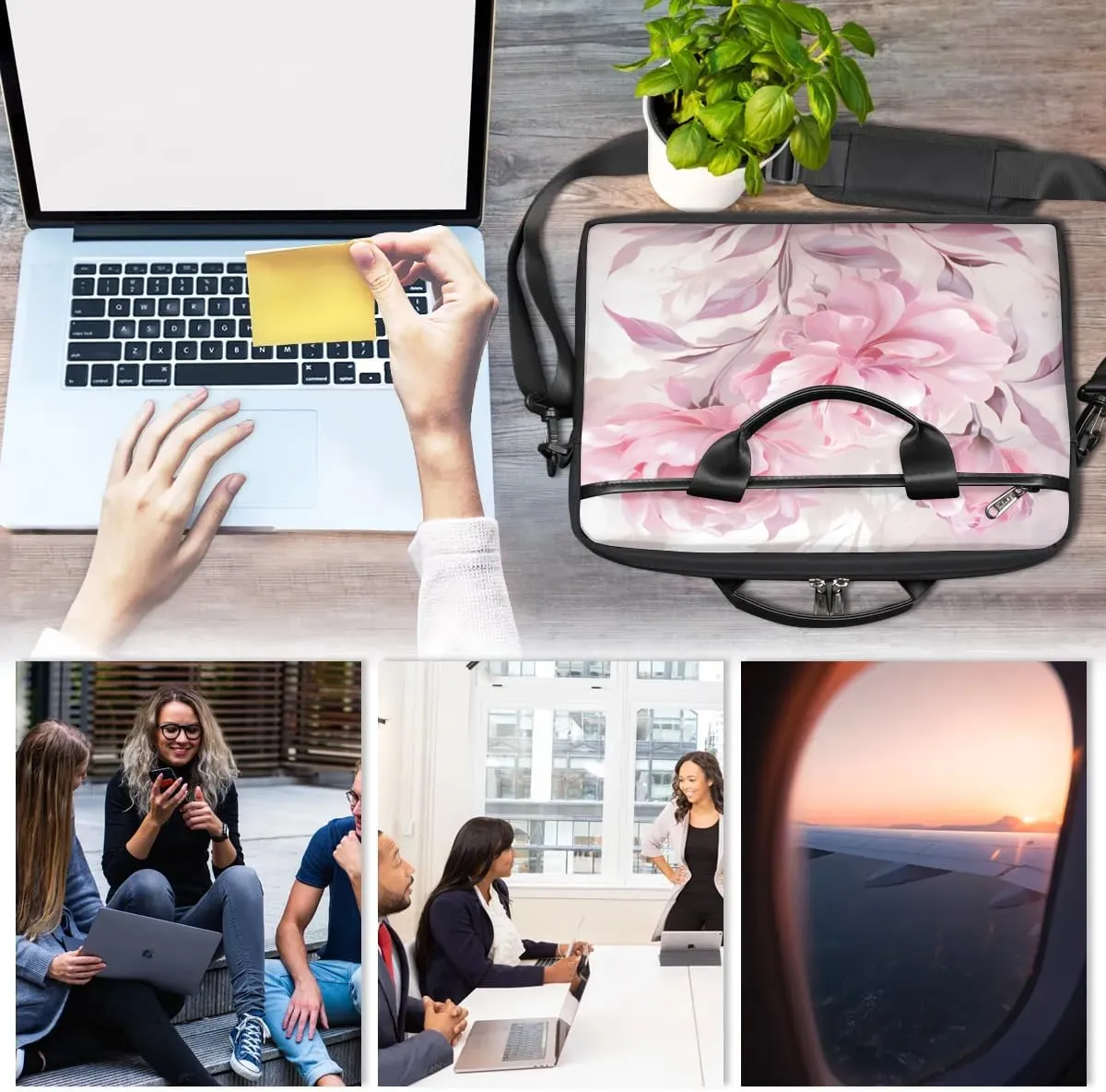 Laptop Shoulder Bag for 13-15 Inch Waterproof Laptop Sleeve Case Bag Slim Computer Carry Case Computer Cases for Laptops