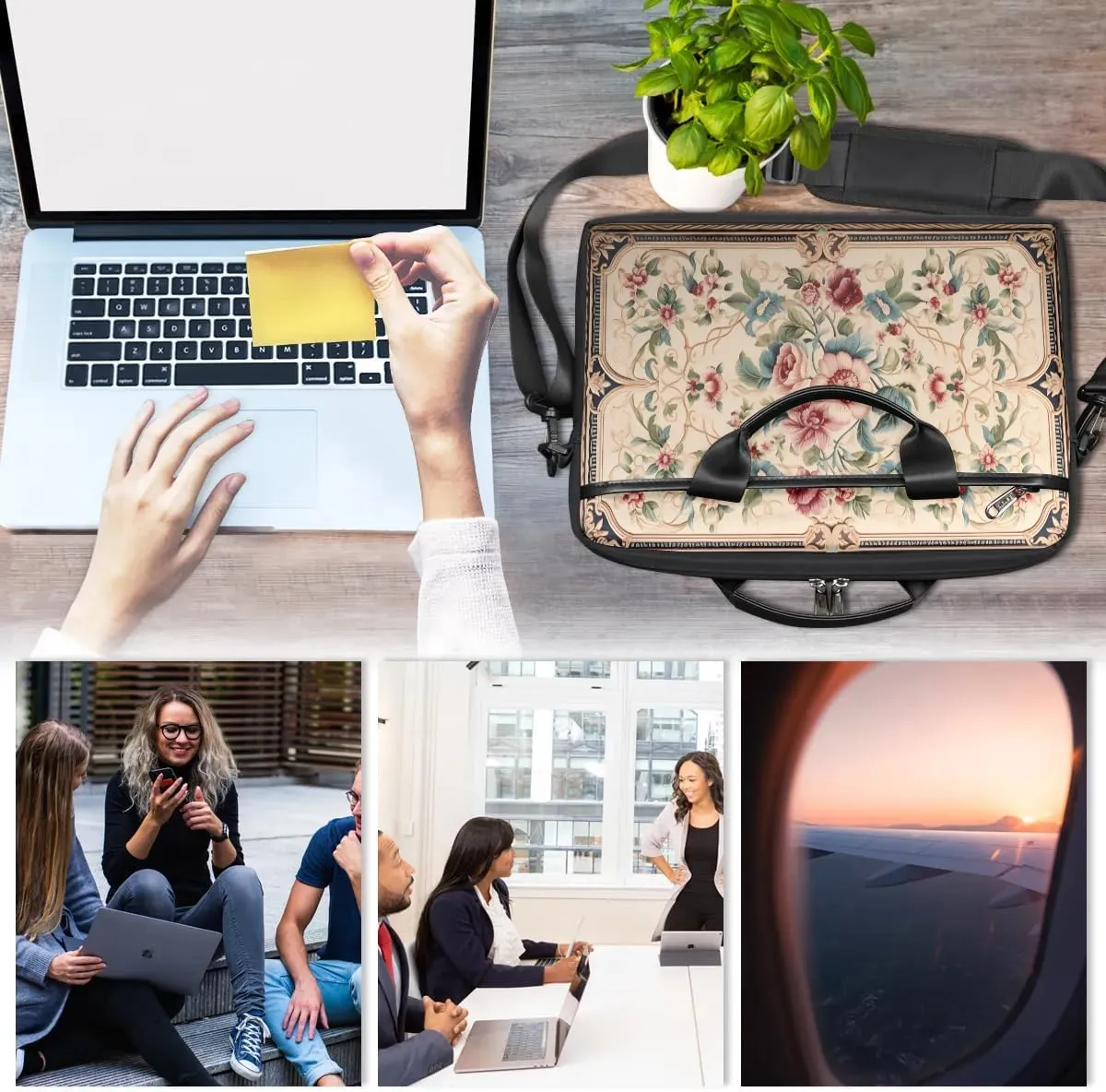 Laptop Shoulder Bag for 13-15 Inch Waterproof Laptop Sleeve Case Bag Slim Computer Carry Case Computer Cases for Laptops